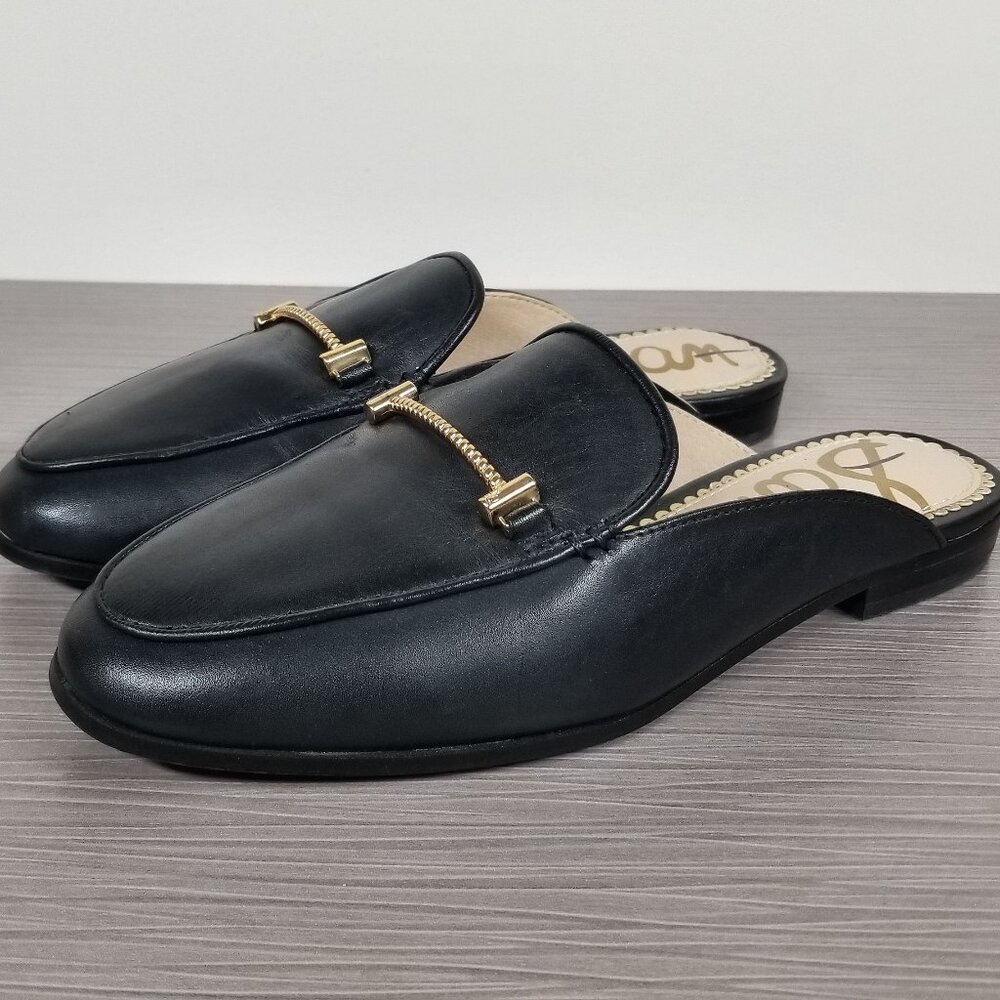 Sam Edelman Laurna Mule, Black Leather, Womens Size 5.5 M / 35.5